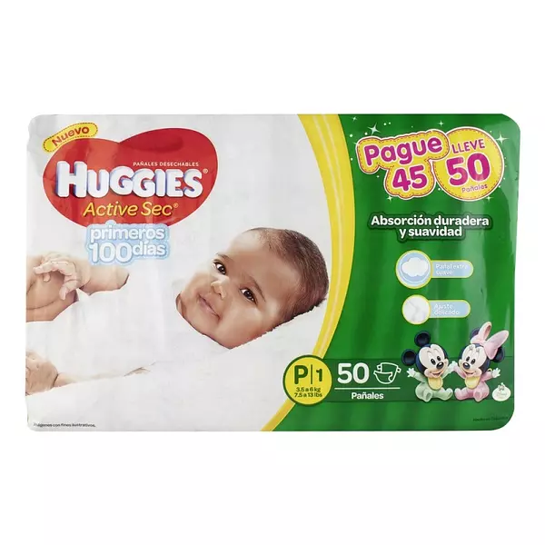 Pañales Etapa 1 Huggies Active Sec