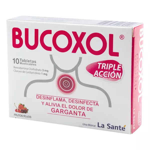 Bucoxol Triple Acción Frutos Rojos 3mg/1mg