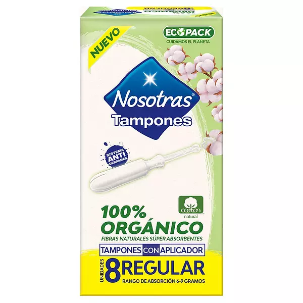 Tampones Nosotras con Aplicador Regular Organico