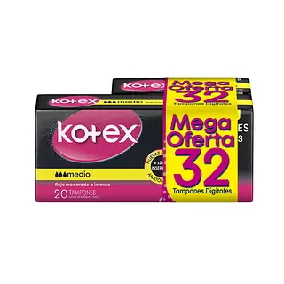 Tampones Kotex Evolution Digital Medio