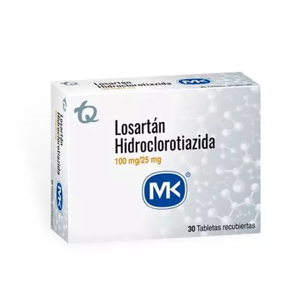 Losartan Hidroclorotiazida 100 Mg/25 Mg