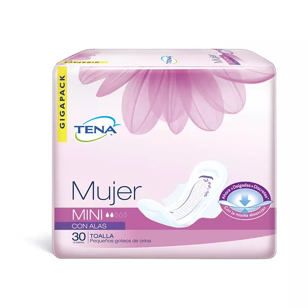 Toallas Tena Mujer Mini con Alas