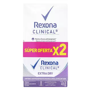 Desodorante Rexona Extra Dry Women Super Oferta X 2