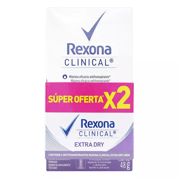 Desodorante Rexona Extra Dry Women Super Oferta X 2