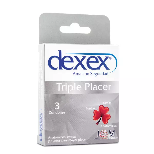 Preservativo Dexex Triple Placer