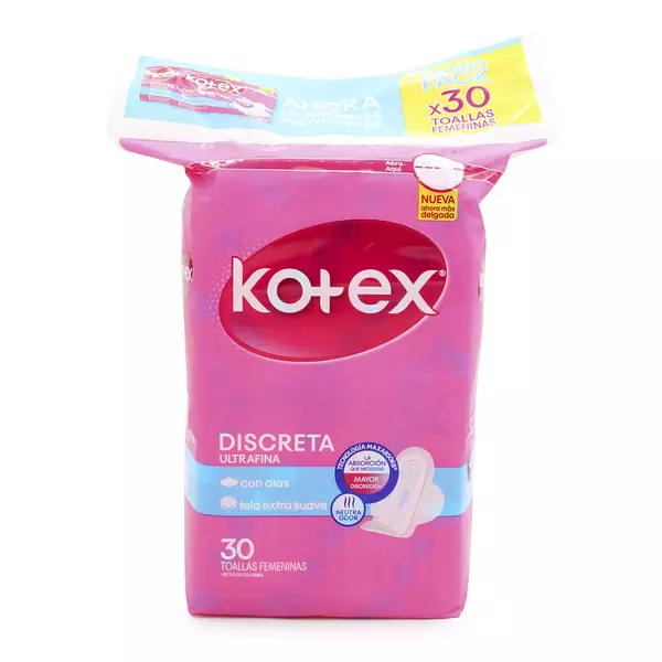 Toallas Kotex Ultrafina Con Alas