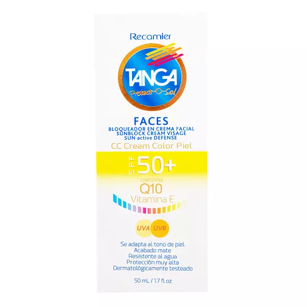 Bloqueador Solar Tanga Faces Spf 50+ Q 10