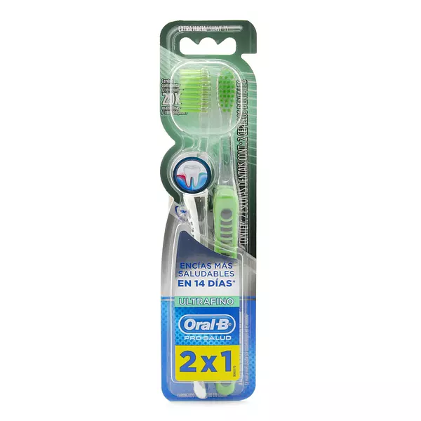 Cepillo Dental Oral B Suave Ultrafino 2x1