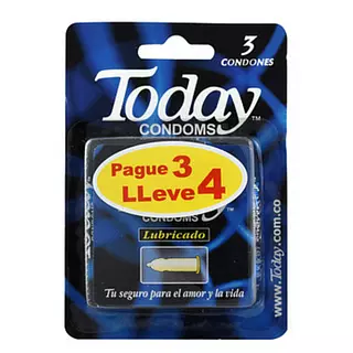 Preservativo Today Lubricado Pague 3 Lleve 4