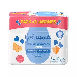 Jabon Johnsons Baby Libre de Germenes